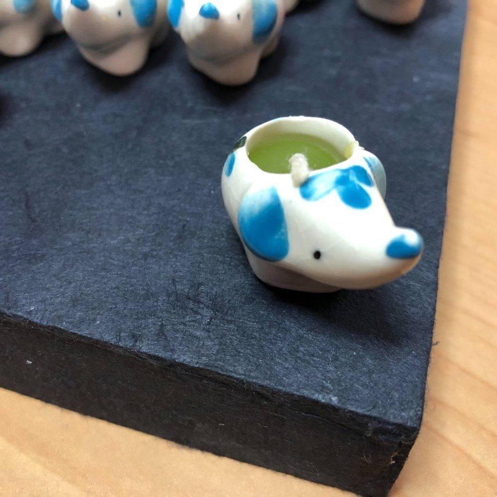 NWOT: Mini Ceramic Elephant Candle Set - Picture 11 of 14
